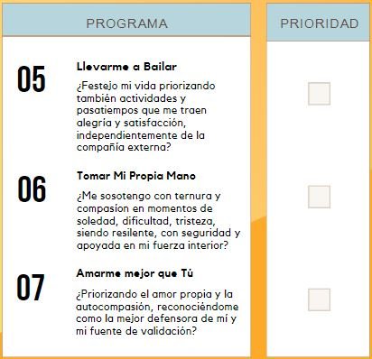 Imagen de los últimos 3 pasos del checklist de empoderamiento personal para la mujer.